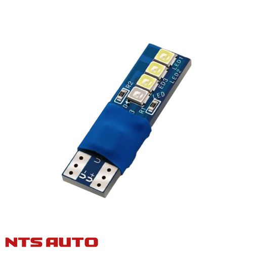 Автолампа W5W/Т10-8LED-WR (12-24V) (с красным приветствием для габарит) NTS AVTO