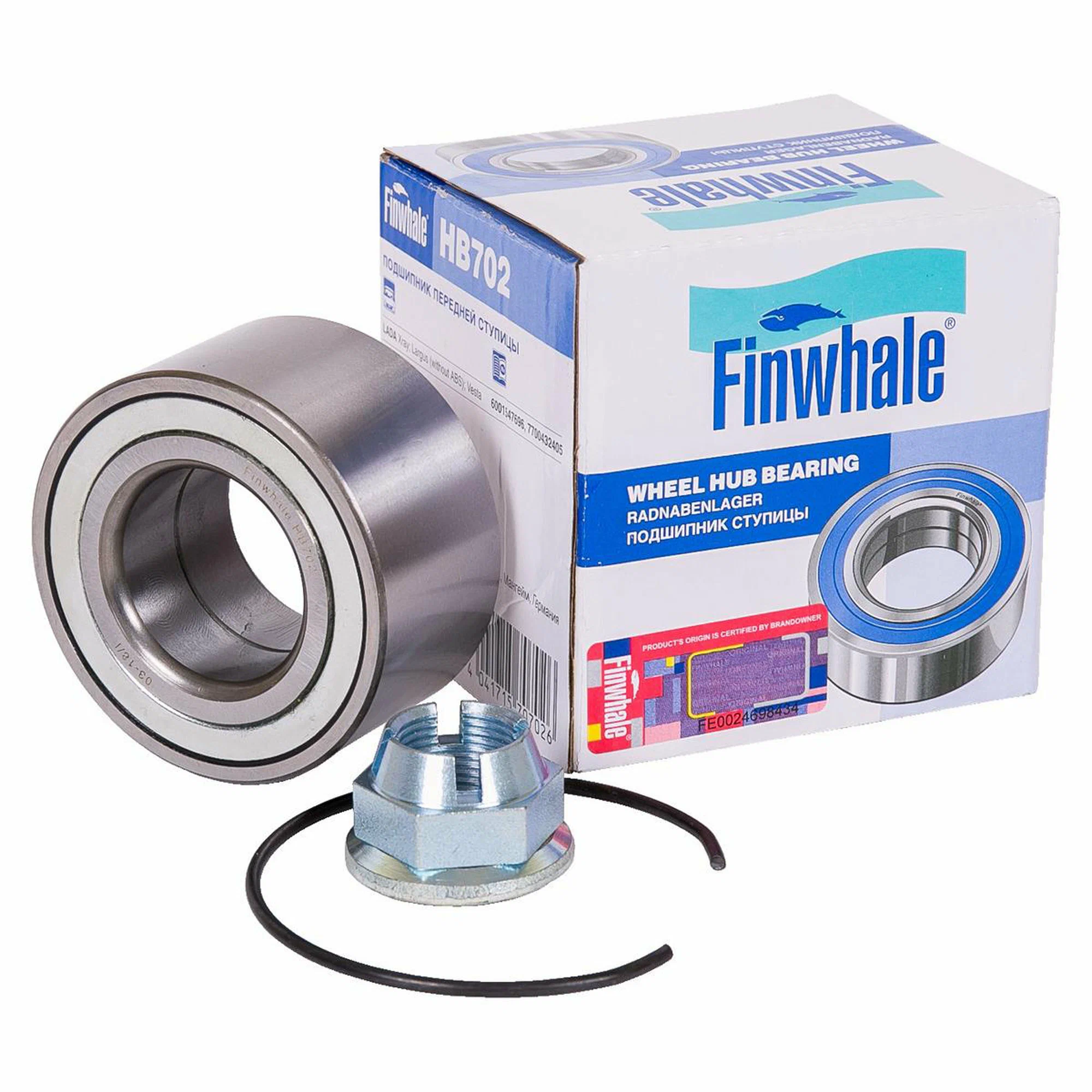 Подшипник передней ступицы (без АБС) Vesta, X-ray, Largus Finwhale